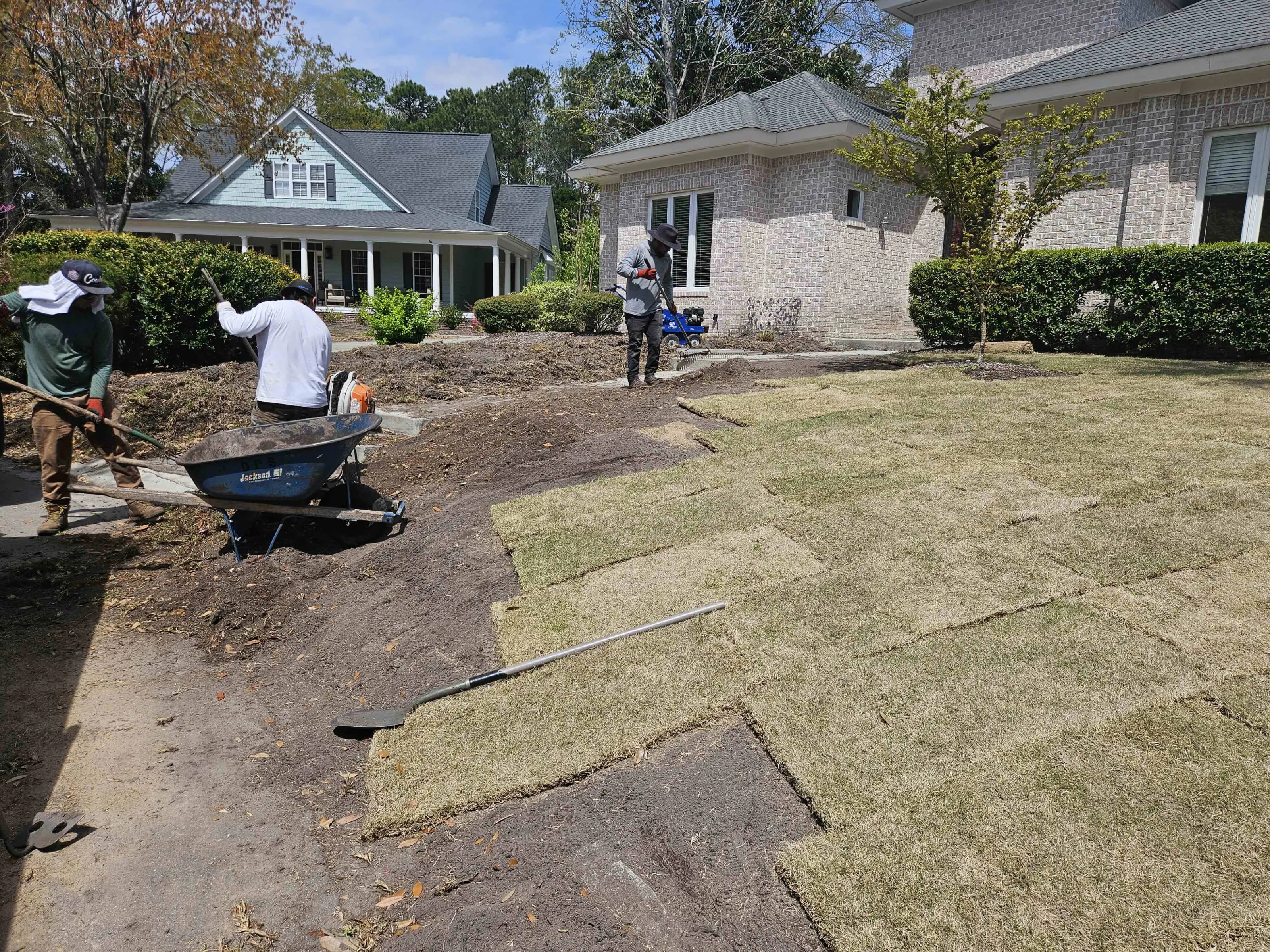 Work photo for Zeon Zoysia Grass Installation – Full Prep & Grading | Wilmington, NC