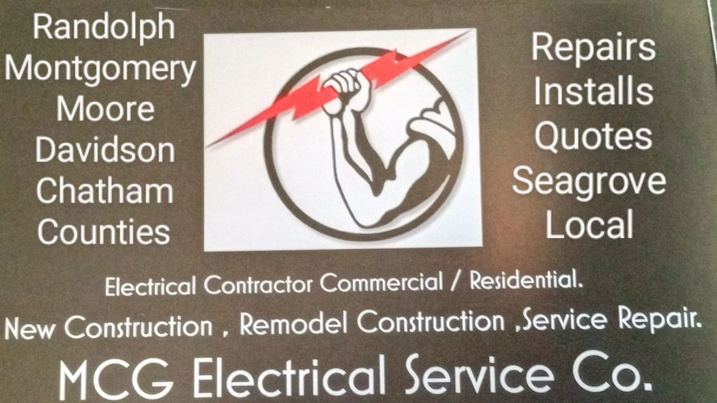 Work photo for MCG Electrical Service co. Electrical repairs and installations start at $79 hr.