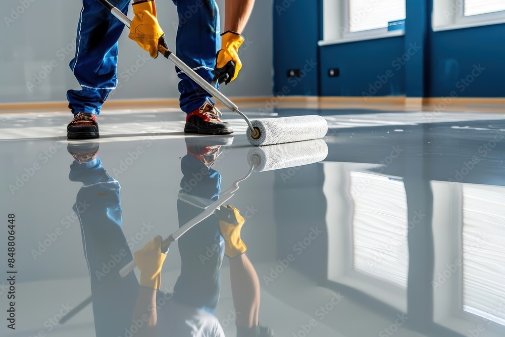 Work photo for Garage Floor Epoxy Application - Protect and Enhance Appearance $1200