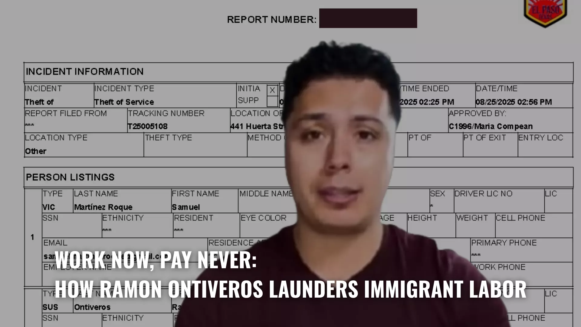 Work photo for Work Now, Pay Never: How Ramon Ontiveros Launders Immigrant Labor